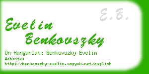 evelin benkovszky business card